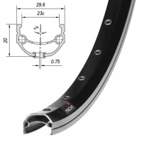 Обод Mach1, 840, 28" (622х23), 36отв., AV, пистон., черный