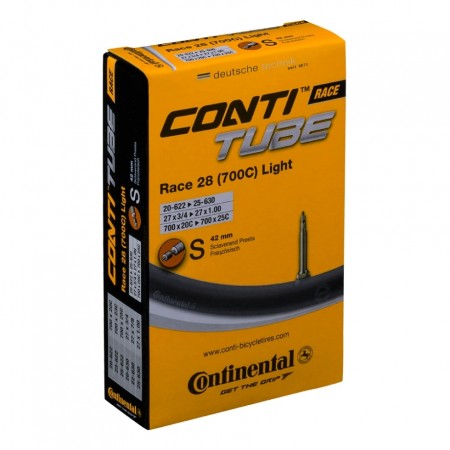 Камера Continental, Race 28" Light, 20/25-622/630, S42 (Presta), 65гр.