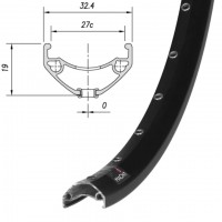 Обод Mach1, CROSS-R 27, 29" (622х27), 32отв., FV, пистон., disc, ETR, черный