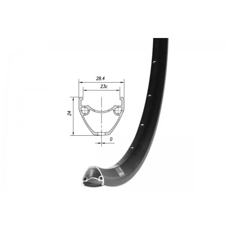Обод пистонированный Mach1 PULSE 23 29" 370701 622x23C (ERD 589), 32 отв., FV, disc, TLR (чёрный)