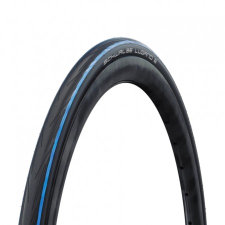 Покрышка Schwalbe, LUGANO II, 700x25C (25-622), K-Guard, 365гр, Blue Stripes (без бирки)