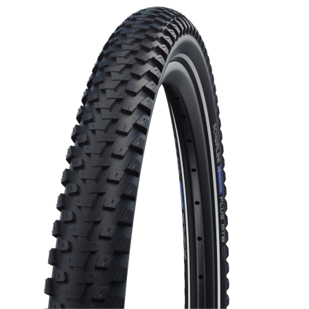 Велосипедная покрышка Schwalbe MARATHON PLUS MTB 27.5x2.25 (57-584), SmartGuard (чёрный, светоотражающая полоса)
