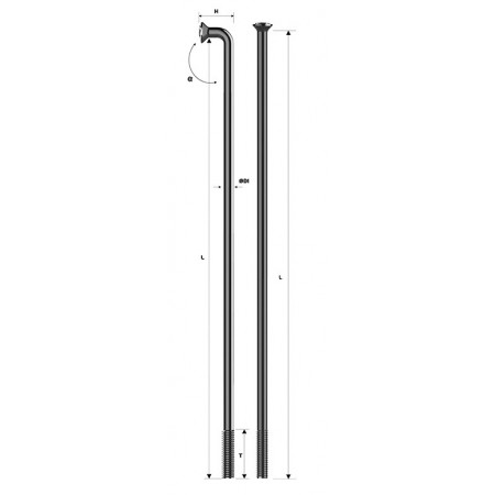 Спица Pillar Plain P14 x 256мм J-bend (чёрный oxide)