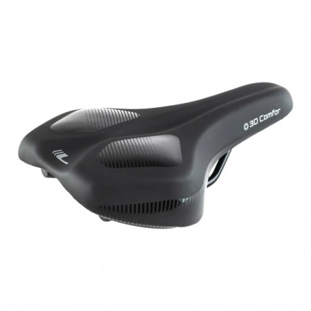 Седло Longus, 3D COMFOR M, из пены с эффектом памяти, черное