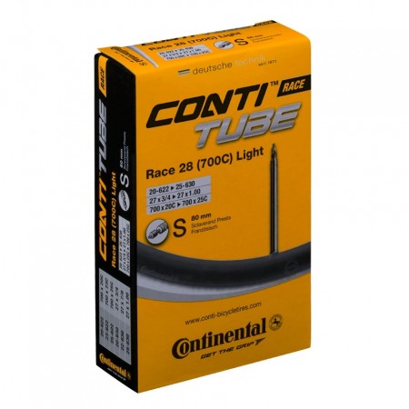 Камера Continental, Race 28" Light, 20/25-622/630, S80 (Presta), 65гр.