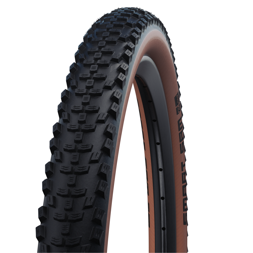 Велосипедная покрышка Schwalbe SMART SAM 27.5x2.10 (54-584), Performance (чёрный с коричневой боковиной)