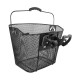 Корзина на руль Force, KLICK 25,4 мм, сетка, черная (5кг / 25x35x26)