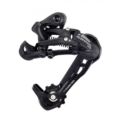 Переключатель задний Sram X5, Medium (средняя лапка), 9 скоростей (чёрный)