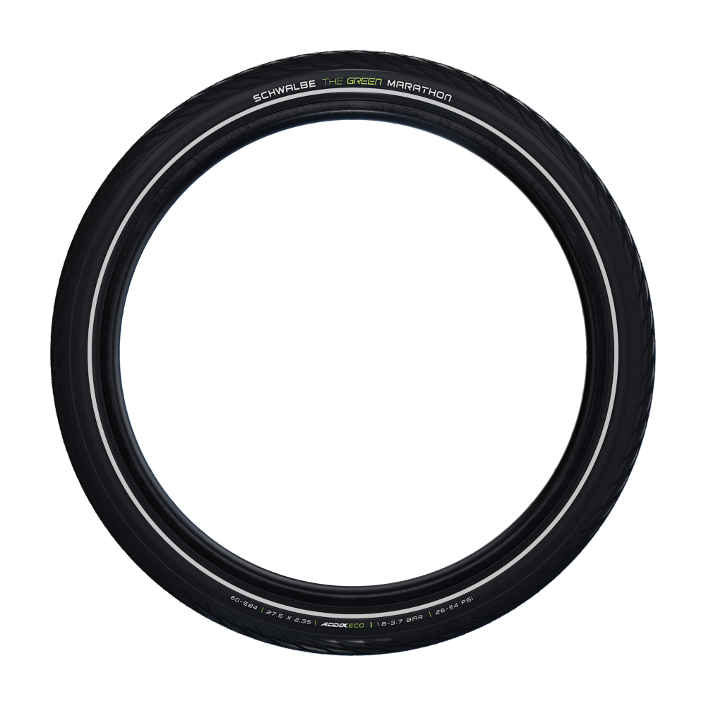 Велосипедная покрышка Schwalbe GREEN MARATHON 700x38C (40-622), GreenGuard (Black+Reflex)