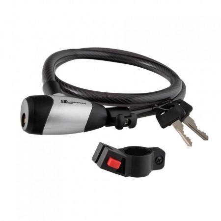 Замок Longus, 12/900мм, с креплением, серебристый/дымчатый