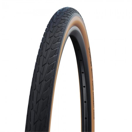 Велосипедная покрышка Schwalbe ROAD CRUISER 28x1.75 (47-622), K-Guard (чёрный с коричневой боковиной)