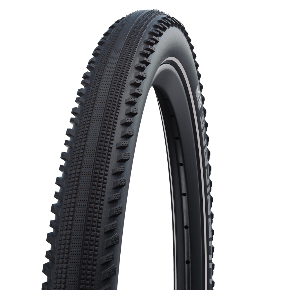 Велосипедная покрышка Schwalbe HURRICANE 29x2.00 (50-622), DD, GreenGuard (чёрный, светоотражающая полоса)