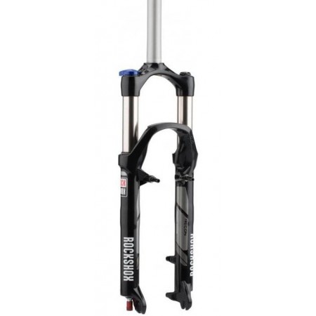 Вилка велосипедная RockShox Recon Silver TK Solo Air 26", 9QR, 100 мм, A-H, Disc+V-Br (без манетки, чёрный)