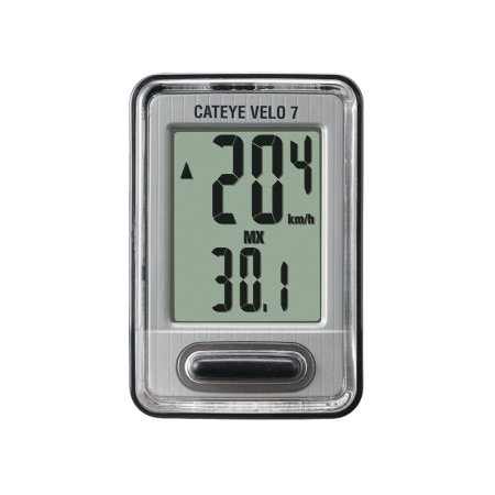 Велокомпьютер проводной CAT EYE Velo 7 (VL520) 8-13060008 (черно-серый)