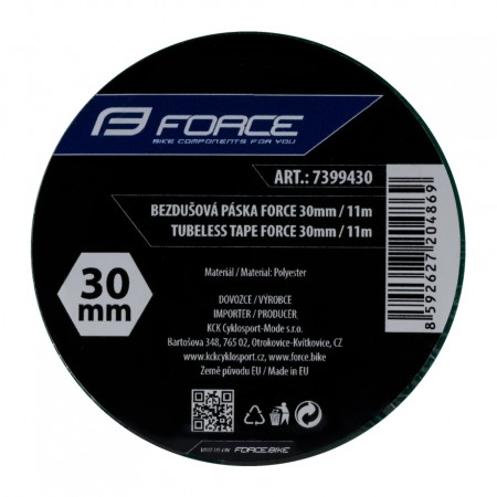 Лента бескамерная Force, 30мм x 11м, зеленая