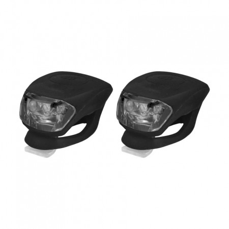 Свет комплект Longus, маячки, перед.+зад. 2LED/2ф. с элем. питан, черные