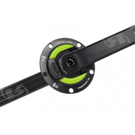 Система Rotor ALDHU-R 24 с измерителем мощности power2max NGeco, шоссе, 175мм, 5 отв. х BCD130мм, ось 24мм, черн., точность 2%