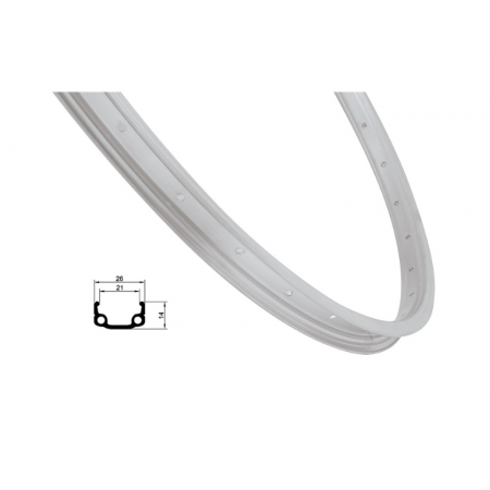 Обод Remerx, RMX21, 24"х1.3/8 (540x21 ), 36отв, AV, однастенный, v-brake, серебр., 422гр