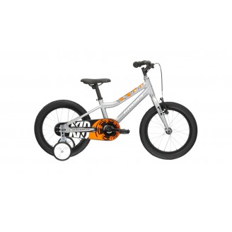 Kross Racer 4.0 M 16 серебристый/белый/оранжевый глянцевый