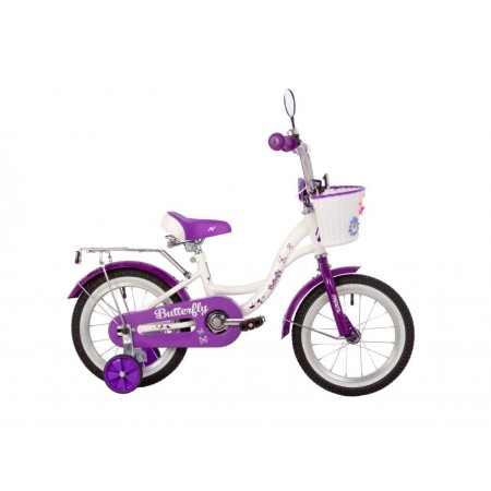 Novatrack Butterfly 14" белый/фиолетовый